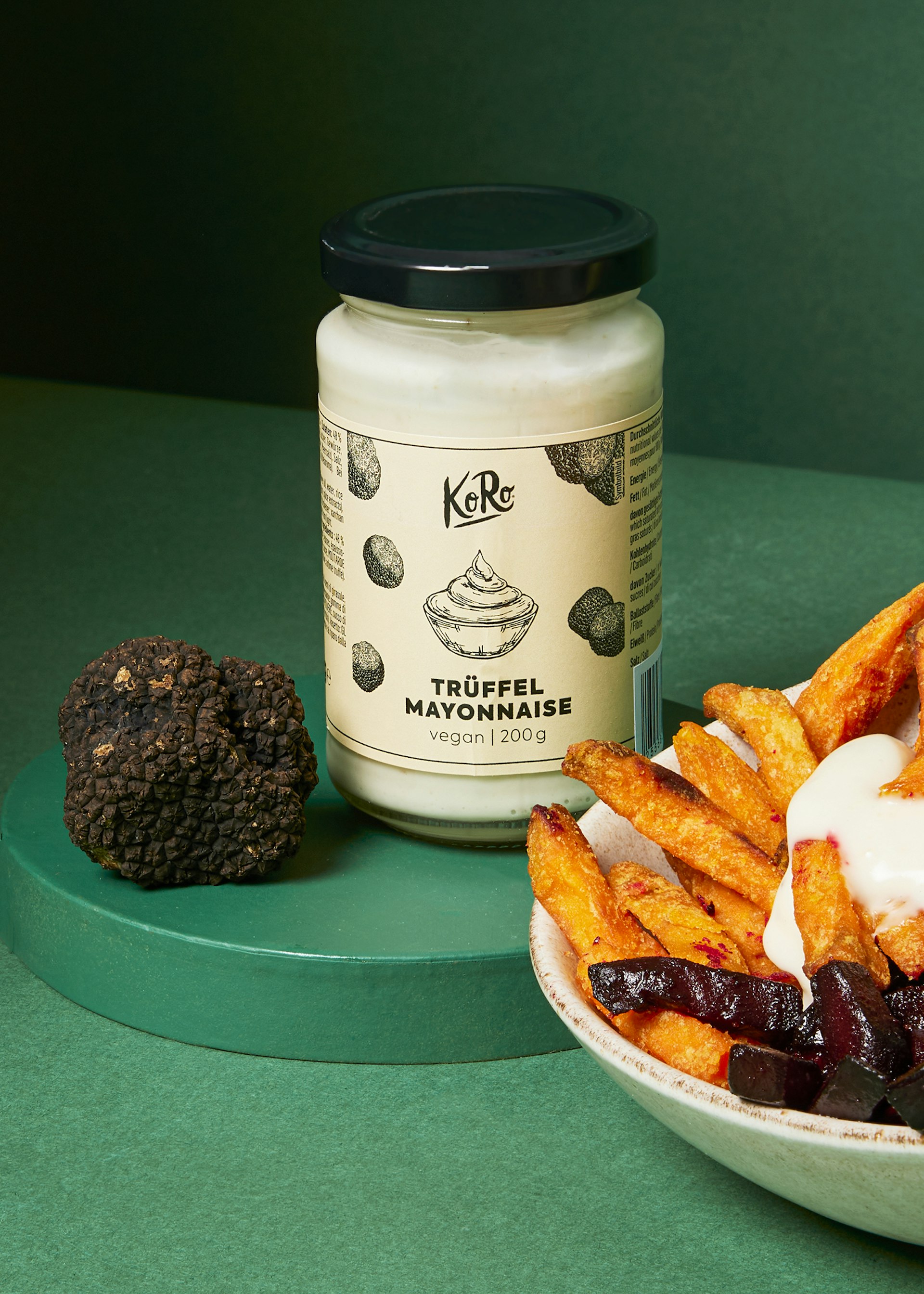 Mayonnaise vegan à la truffe 200 g Sans oeuf Sans lactose KoRo
